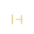 14kt Gold Solid Bar Stud Earrings